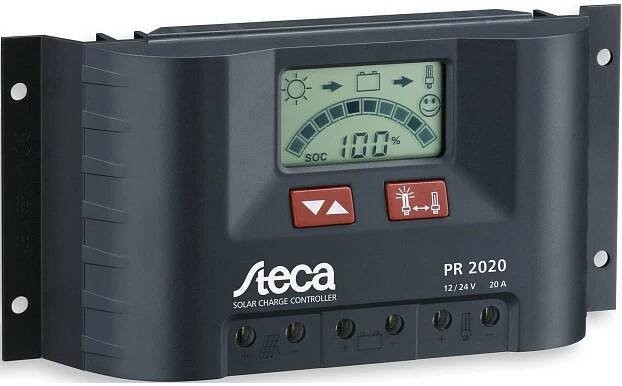 Steca PR 2020 solární regulátor nabíjení PWM 12 V, 24 V 20 A : Půhy.cz