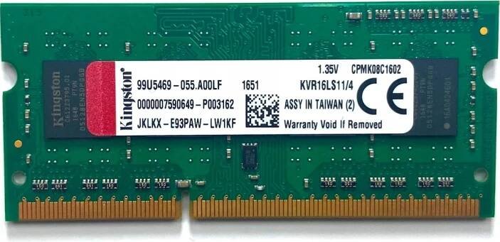 Kingston Valueram DDR3 4GB 1600MHz CL11 KVR16LS11/4