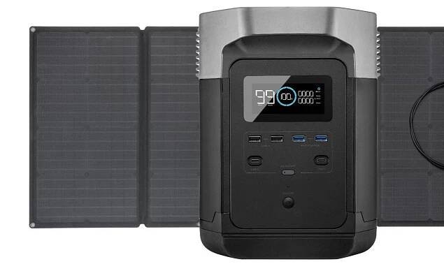 EcoFlow DELTA + 160W Portable Solar Panel