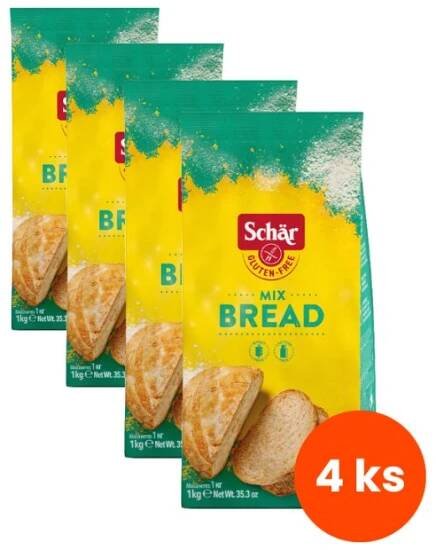 Zvýhodněný balíček 4 ks Schär Mix B bread-mix 1 kg