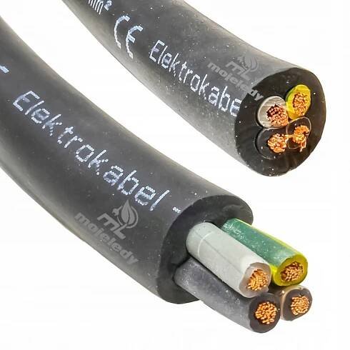 2m kabel Dílenský kabel gumový silový OW 4x2,5 hotový úsek 2m