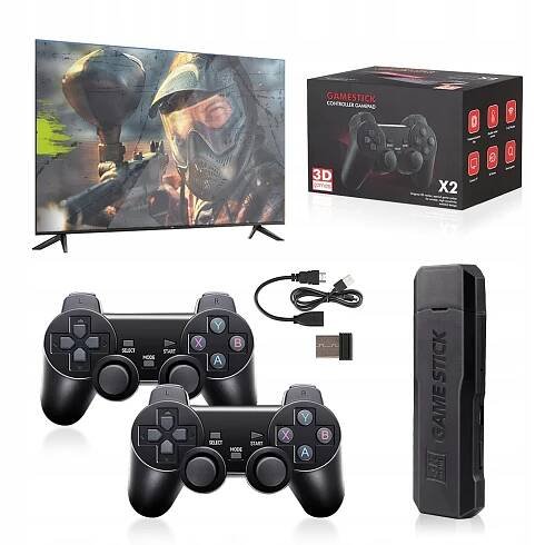 KONZOLA GDMI GAME BOX EMULATOR TV 128GB + 2 OVLÁDAČE PRE DETI Darček
