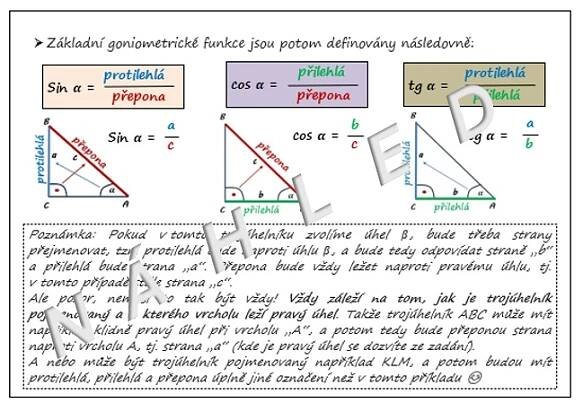 Goniometrické funkce - obrázkové příklady II - Matematika | UčiteléUčitelům.cz