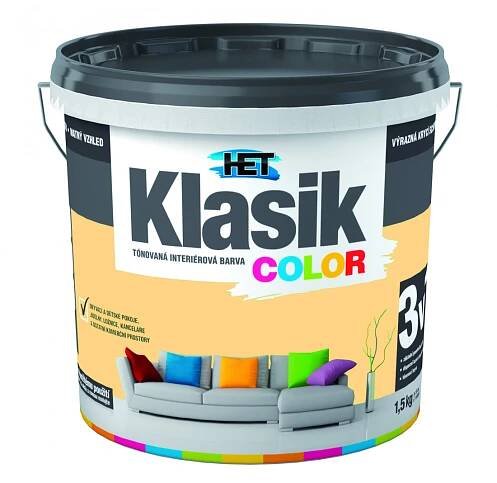 Tónovaná disperzní otěruvzdorná barva HET Klasik COLOR meruňková 1,5 kg