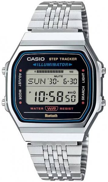 Casio ABL-100WE-1A 藍牙 計步 方形復古跳字錶