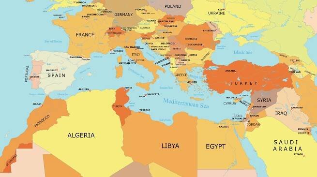 Mediterranean Sea Map