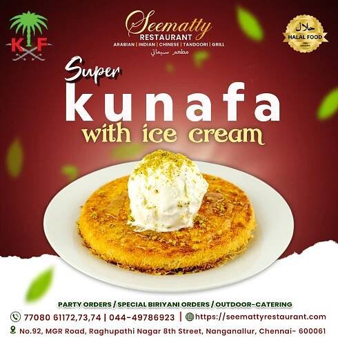 Best Kunafa with Ice Cream in Chennai
