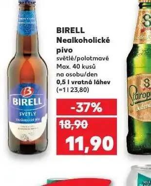 Kaufland Pivo birell nealko nabídka