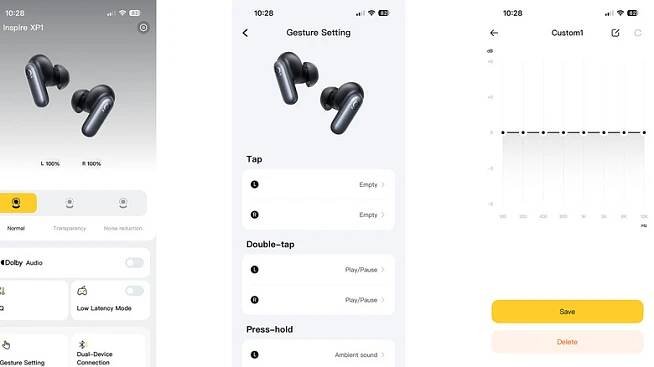 Baseus Inspire XP1 being used in its app