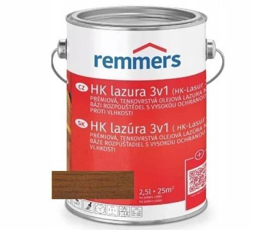Barva na dřevo HK Lazur 3v1, Remmers (0,75 l) Nussbaum