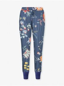 Modré dámské květované pyžamové kalhoty PiP studio Flower Festival