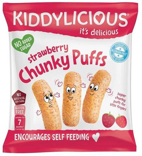 Kiddylicious velké křupky jahodové (12g)