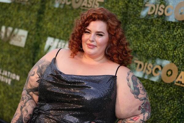 PALOS VERDES ESTATES, CALIFORNIA - JULY 21: Tess Holliday attends VIP Night of The DiscOasis at the South Coast Botanic Garden with Groovemaster Nile Rodgers, on July 21, 2021 in Palos Verdes Estates, California. (Photo by Rich Fury/Getty Images for Constellation Immersive)