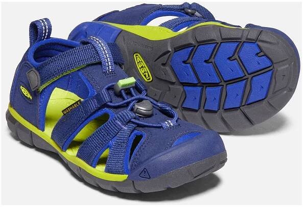 Dětské sandály SEACAMP II CNX, BLUE DEPTHS/CHARTREUSE, keen, 1022993/1022978/1022939, modrá