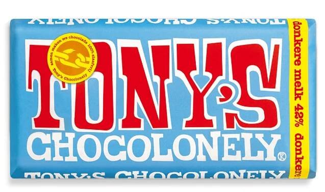 Tony’s Chocolonely – mléčná tmavá čokoláda, 180 gramů