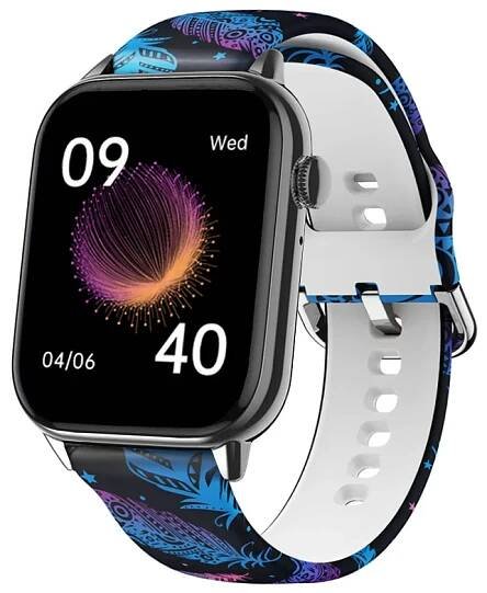 Chytré hodinky Madvell Pulsar s bluetooth voláním a EKG černá s silikonovým řemínkem Peříčka