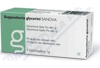 SUPP.GLYCERINI SANOVA Glycerín.čípky Děti 1g 5ks