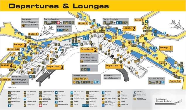 Amsterdam Airport Schiphol map