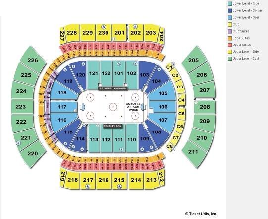 Gila River Arena, Glendale AZ - Seating Chart View