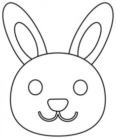 Emoji králičího obličeje omalovánka