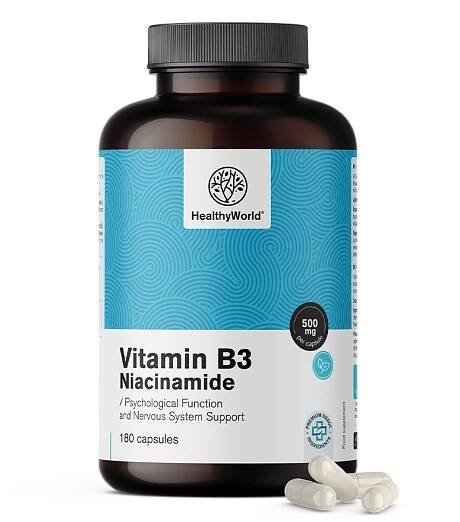 Vitamín B3 500 mg – niacinamid