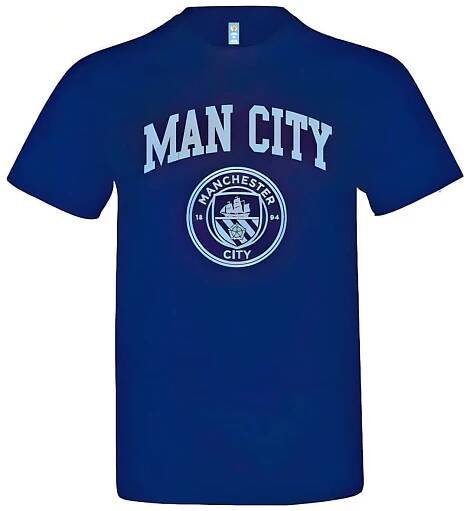 Dámské tričko MANCHESTER CITY FC Tričko Manchester City FC, tmavě modrá, nápis "Man City" a znak klubu Velikost: L