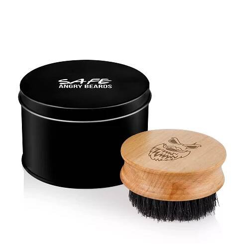Cestovní kartáč na vousy s prasečími štětinami Safe - Angry Beards
