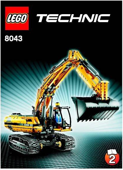 Návod na stavbu 2 LEGO Technic 8043 Bagr s motorem - Zbozi.cz