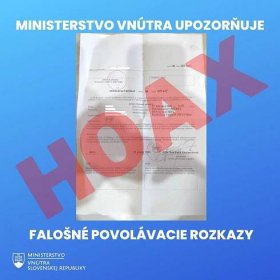 I na Slovensku se šíří falešné povolávací rozkazy