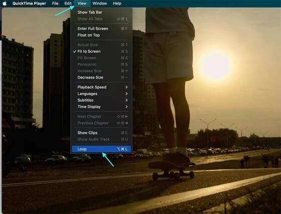 loop video quicktime player