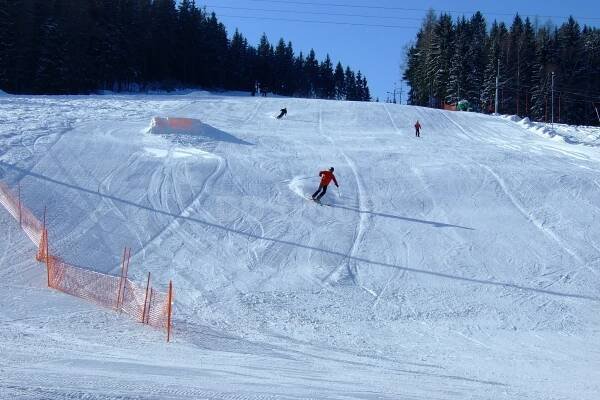 ski areál je od chaty vzdálen jen 100 m