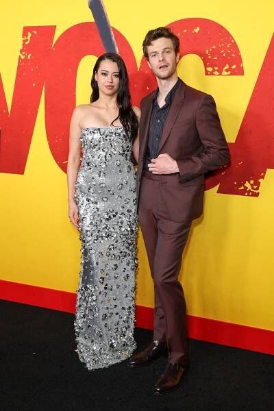 Amber Midthunder, Jack Quaid at Paramount Pictures Los Angeles Premiere of "Novocaine" held at Paramount Theatre on March 10, 2025 in Los Angeles, California.
