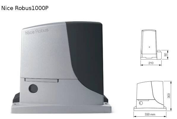 Robus1000P - pohon Nice RB1000 pro posuvnou bránu do 1000 kg