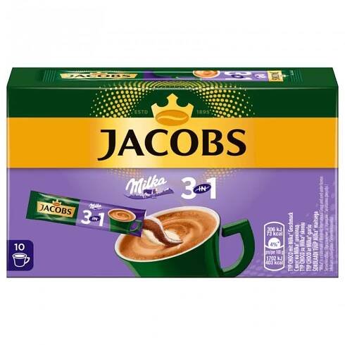 Jacobs 3v1 Milka, 10 káv