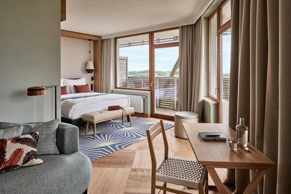 Postel nebo postele na pokoji v ubytování Falkensteiner Hotel Bad Leonfelden - Adults Only