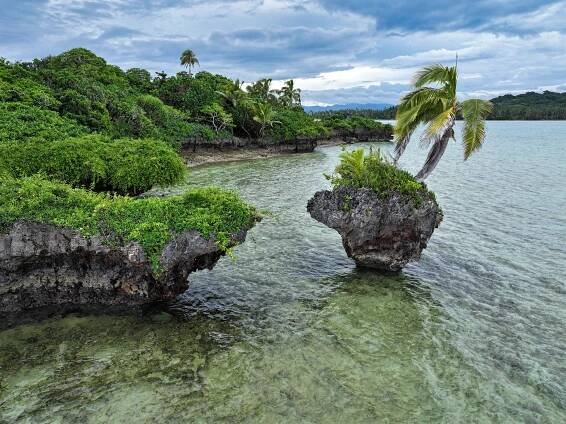 Island in the South Pacific.