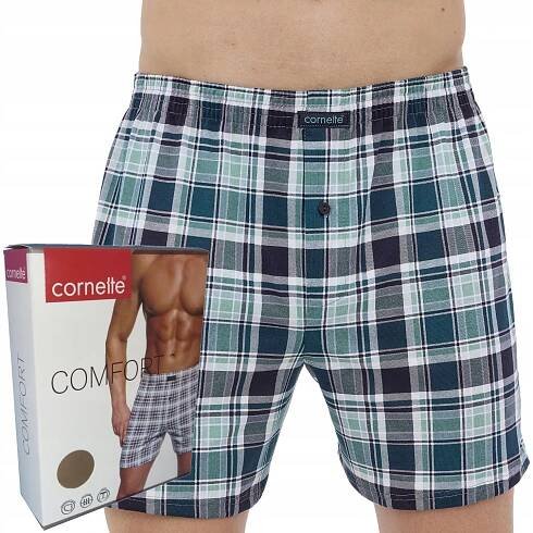 CORNETTE boxerky COMFORT box volné 008/291 mřížka zelená 3XL