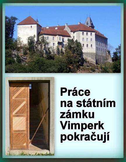 NÁRODNÍ PAMÁTKOVÝ ÚSTAV: Práce na státním zámku Vimperk pokračujíZa krásnější Vimperk