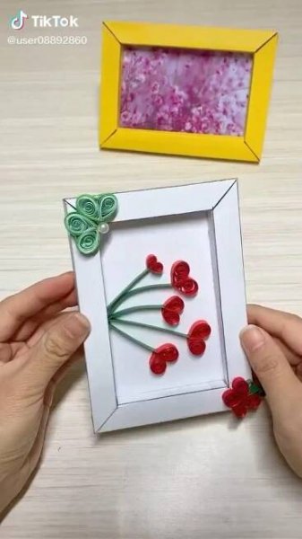 DIY. Origami video. Beautiful photo frame...