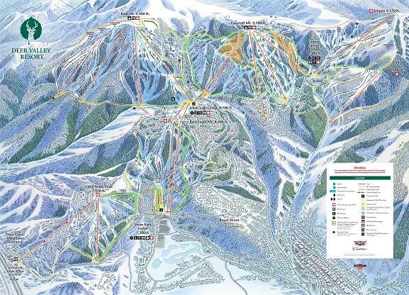 Utah Ski Maps | Deer Valley Ski Resort Trail Map