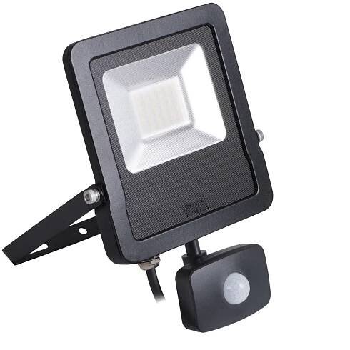 KANLUX Svítidlo LED ANTOS 30W 4000K reflektor IP44 černá s čidlem