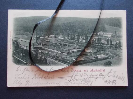 Olomouc Mariánské údolí Marienthal dlouhá adresa 1899 - Pohlednice místopis