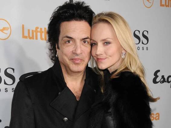 Paul Stanley and wife Erin Sutton arrive at the grand opening of Esquire House LA