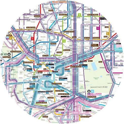 Madrid Mapa Autobus Metro : inat