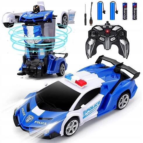 DÁLKOVĚ OVLÁDANÝ ROBOT TRANSFORMUJÍCÍ AUTO POMOCÍ JEDINÉHO TLAČÍTKA za 340.00CZK - Allegro