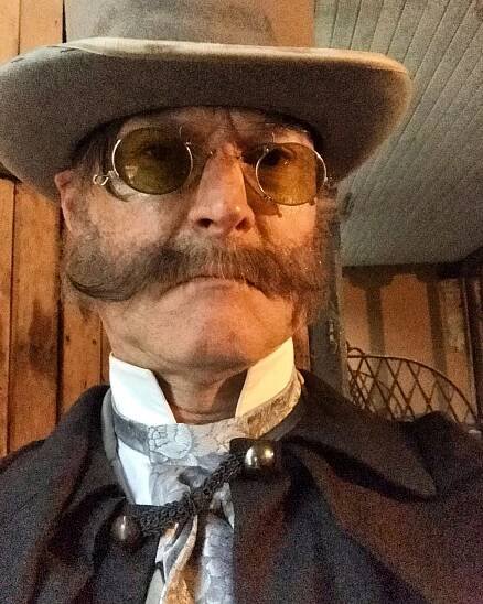 Actor Henrik Norman as 19th century landlord 