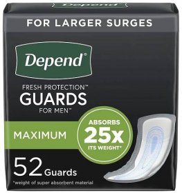 Depend Incontinence Guards for Men, Maximum Absorbency
