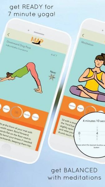 yogamap app - 7 minute yoga and meditation timer