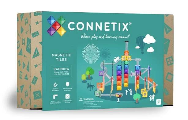 Magnetická stavebnice CONNETIX® Rainbow Ball Run Pack 92 ks