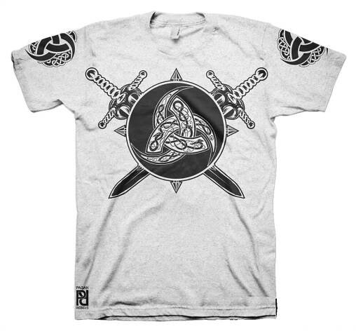 Odin Horns Endless Knot Viking Valhalla T-Shirt - Image 12